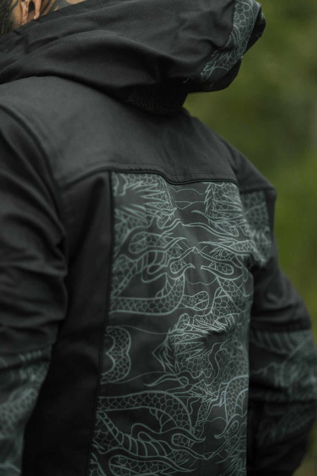 VANTA DRAGON – Heavy Cotton Festival Jacket for Men | Psychedelic Hoodie Jacket