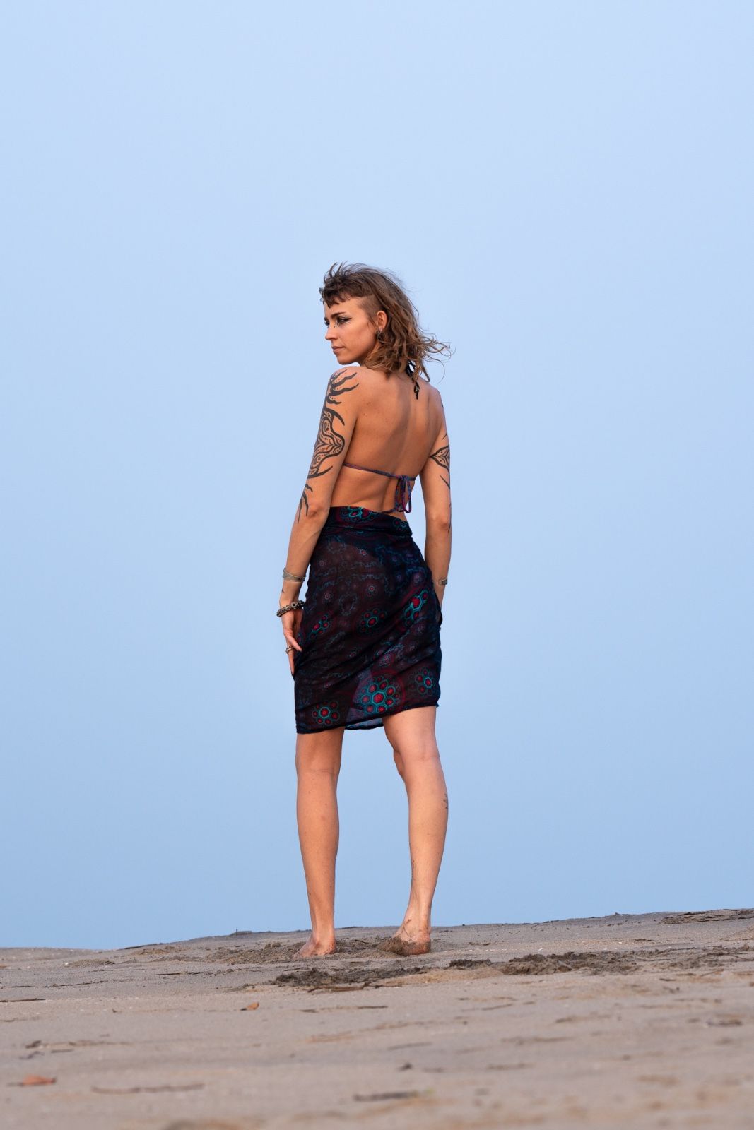 MOLECULE HAZE | Bamboo Fabric Scarf | Lightweight Summer Beach Scarf