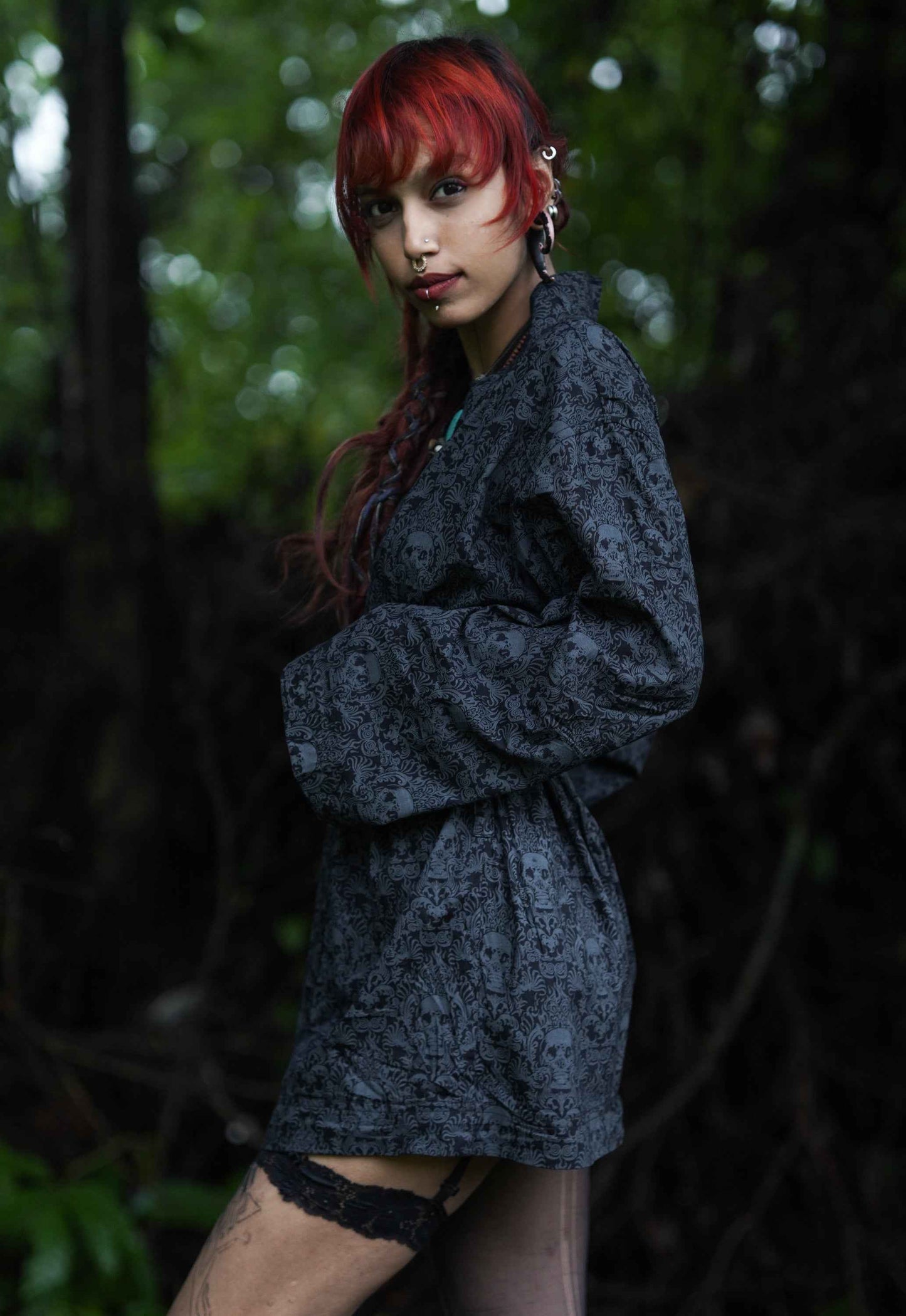 Festival Kimono for Women | Cancun Skull Boho Viscose Fabric Kimono Dress