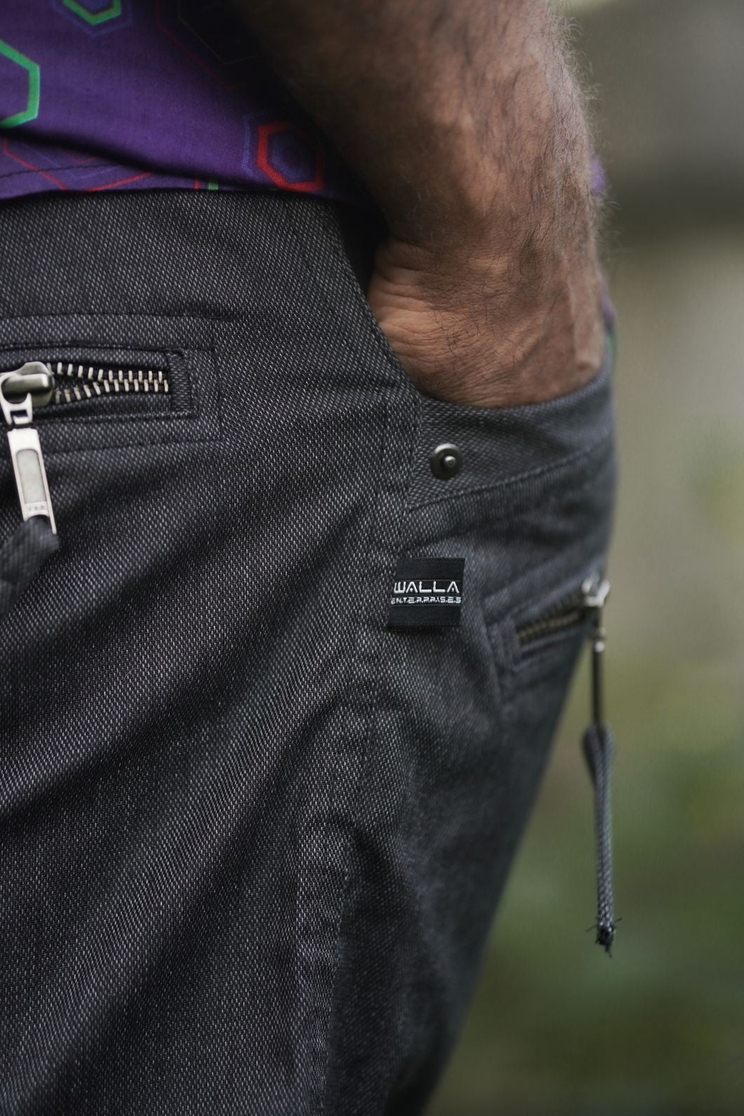 Urban Hippie Charcoal Grey Stretchable Pants - Festival Wear Cargo Pants