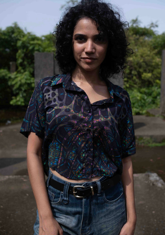 MINDFLARE | Art wear Bamboo Women's Crop Top Shirt