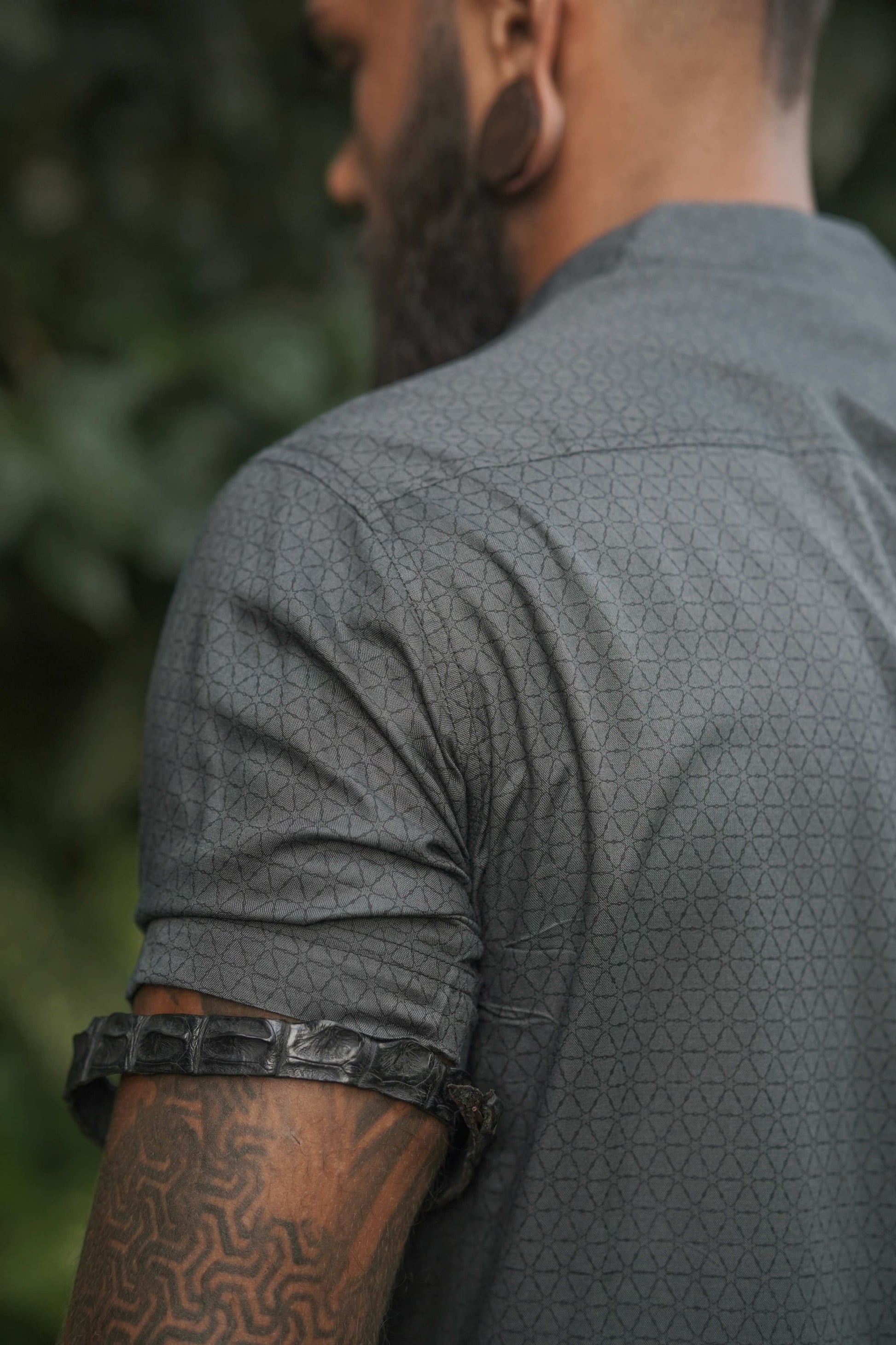 Walla viscose short sleeve shirt for men – spiritual festival look