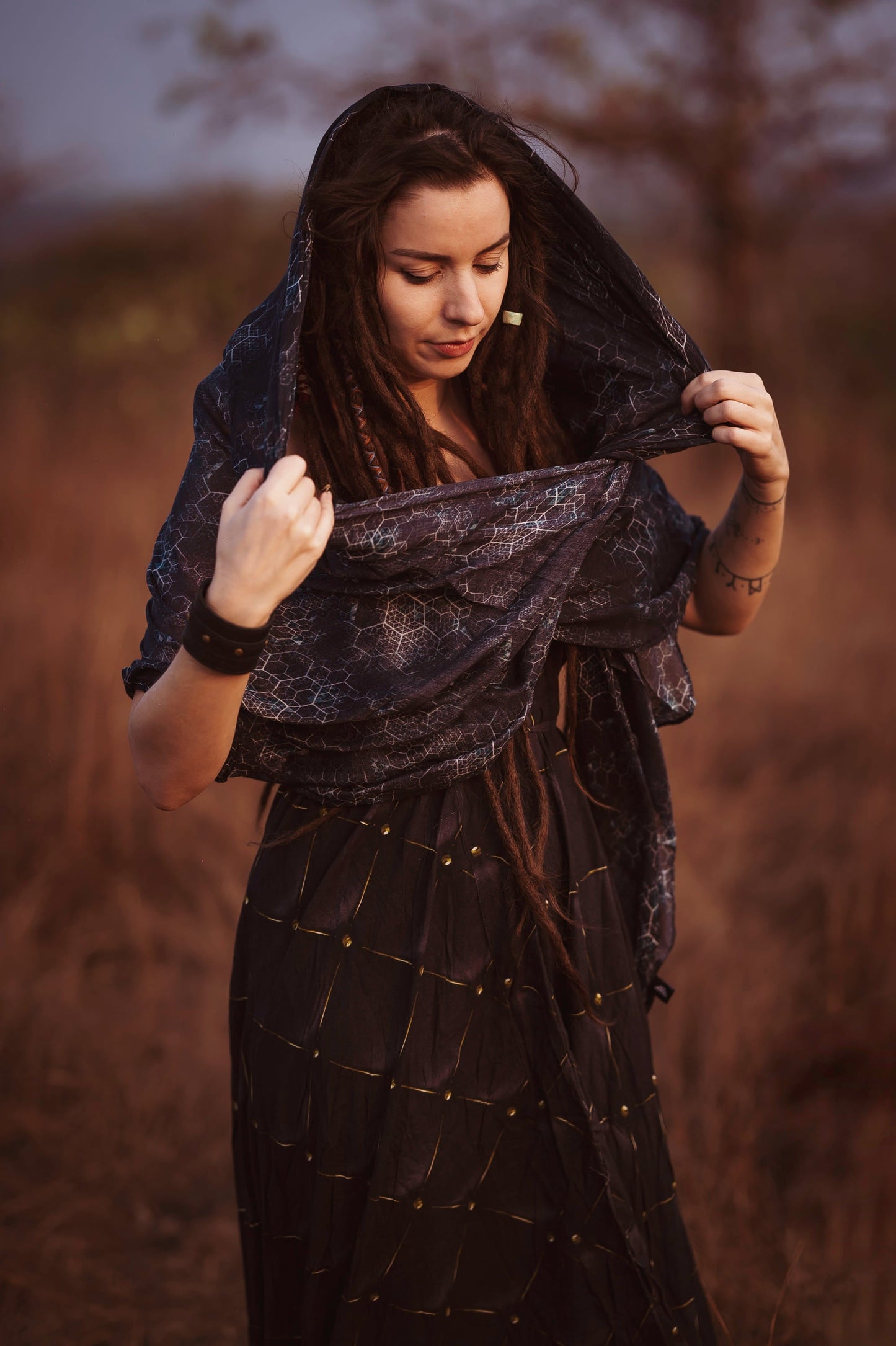 JOURNEY INTO MY MIND  Bamboo Modal Fabric Scarf | Lightweight Summer Beach Scarf