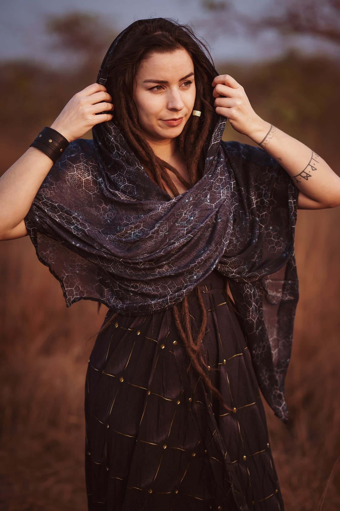 JOURNEY INTO MY MIND  Bamboo Modal Fabric Scarf | Lightweight Summer Beach Scarf