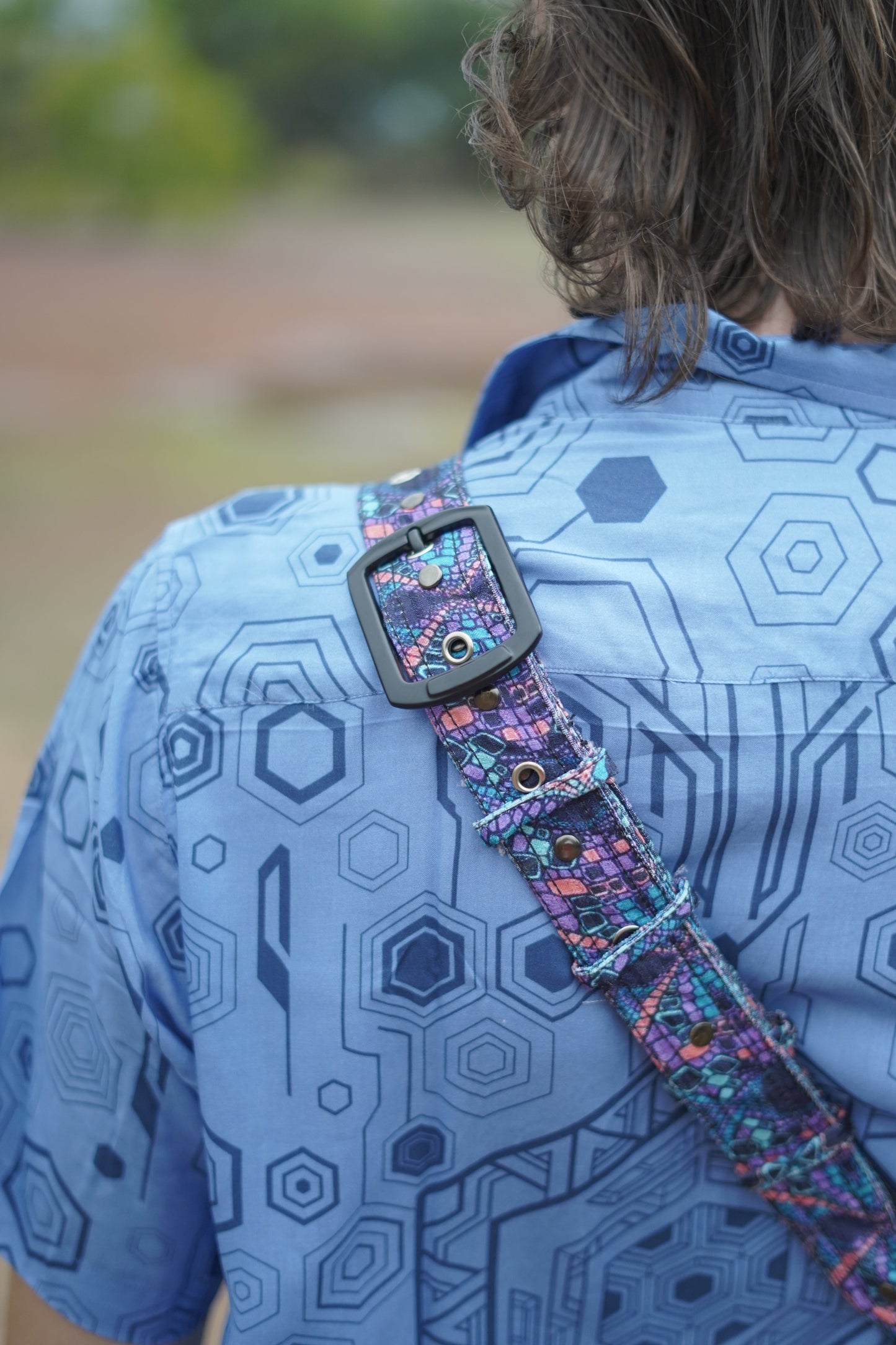KALEIDOSCOPE Fractal Crossbody Bag – Psychedelic Festival Sling Bag