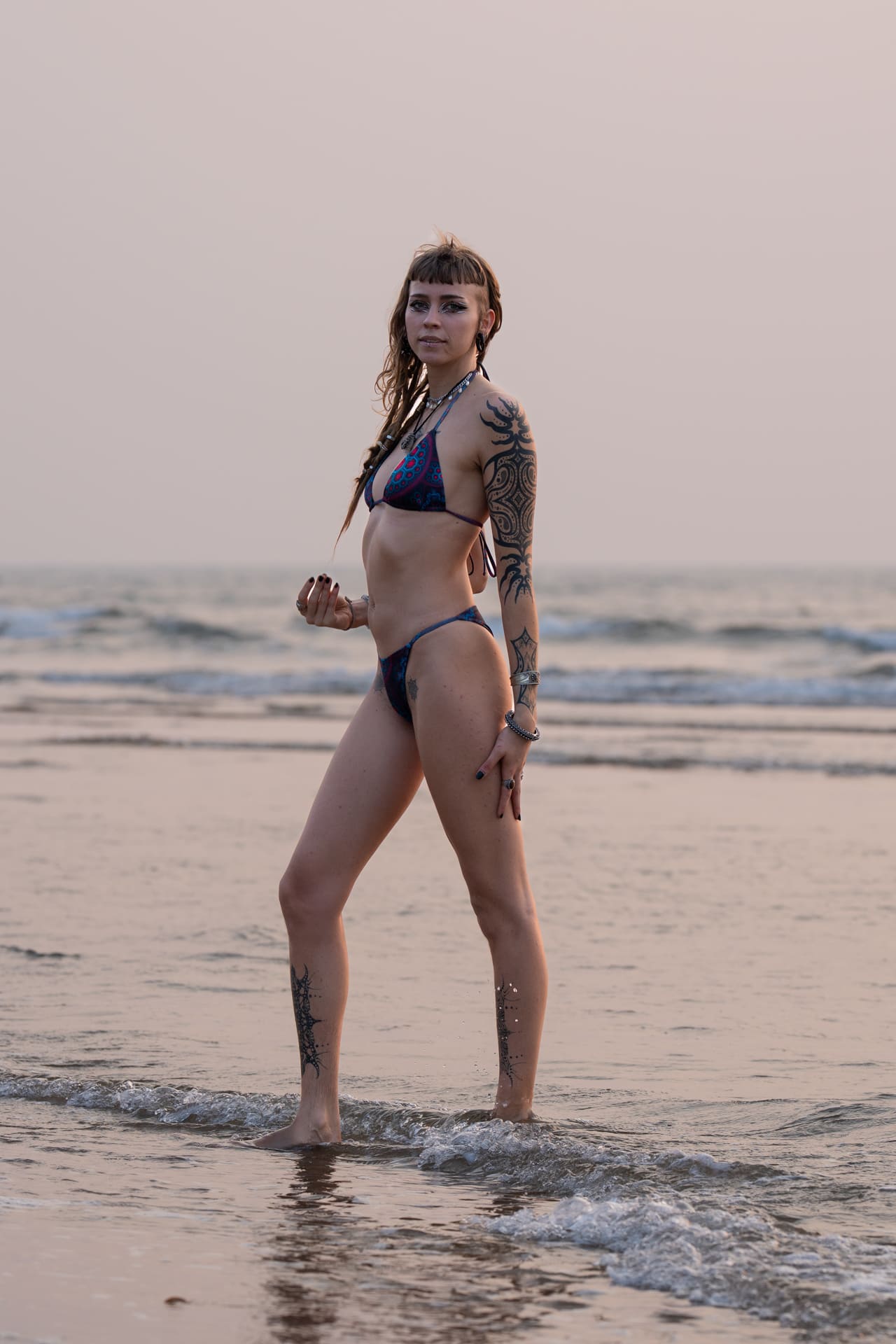 Molecule Haze – Psychedelic Rave Swimwear Bikini Set for Women