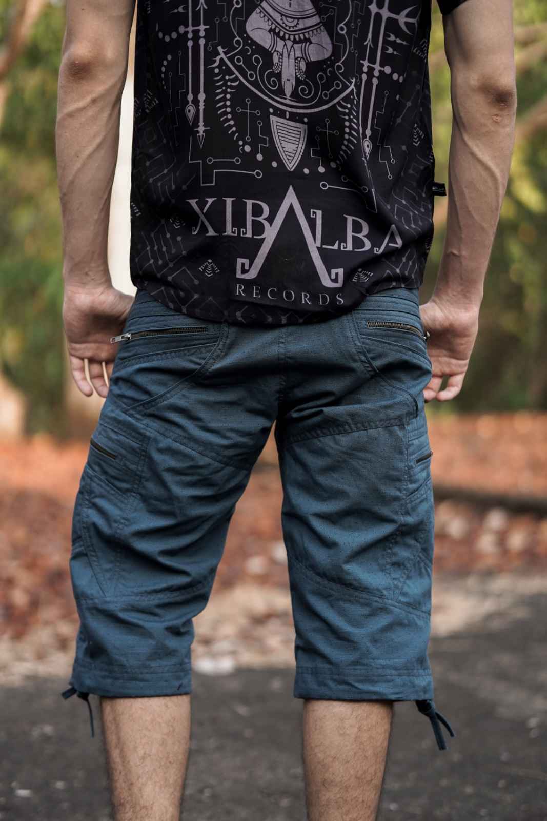 LA Tetrahedron Cargo Short - Petrol Blue Men's Art Wear Shorts