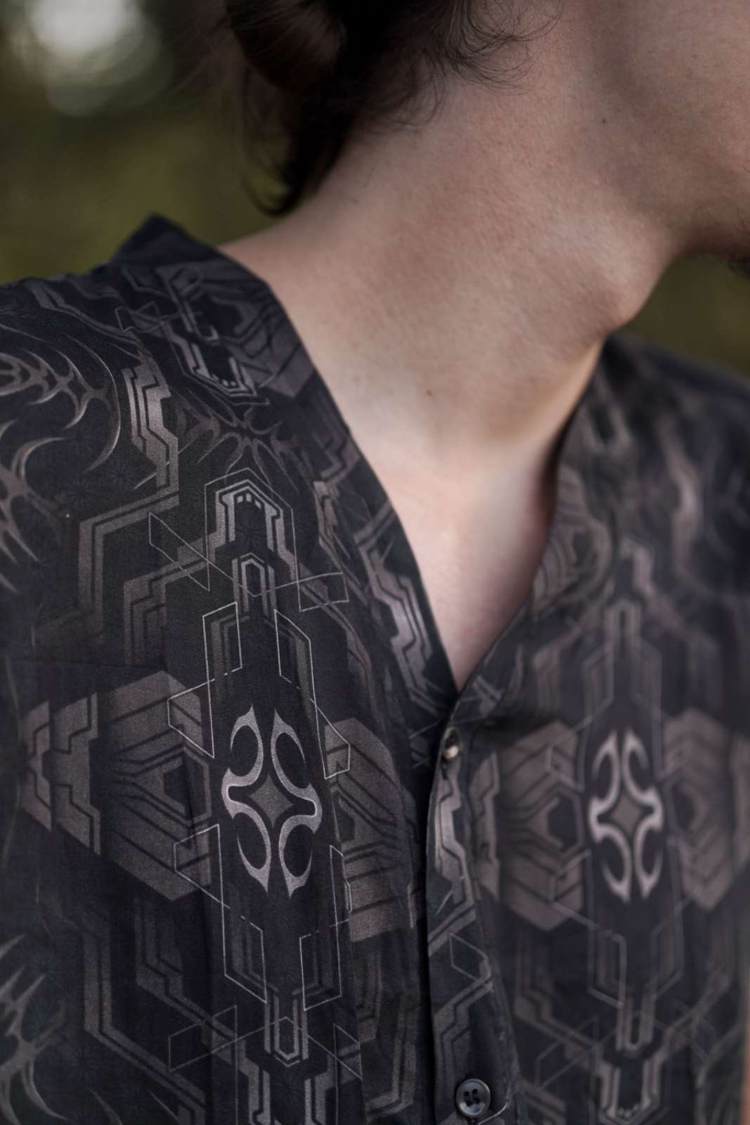 PIRATES OF CHAPORA Gothic Sleeveless Art Wear Bamboo Shirt