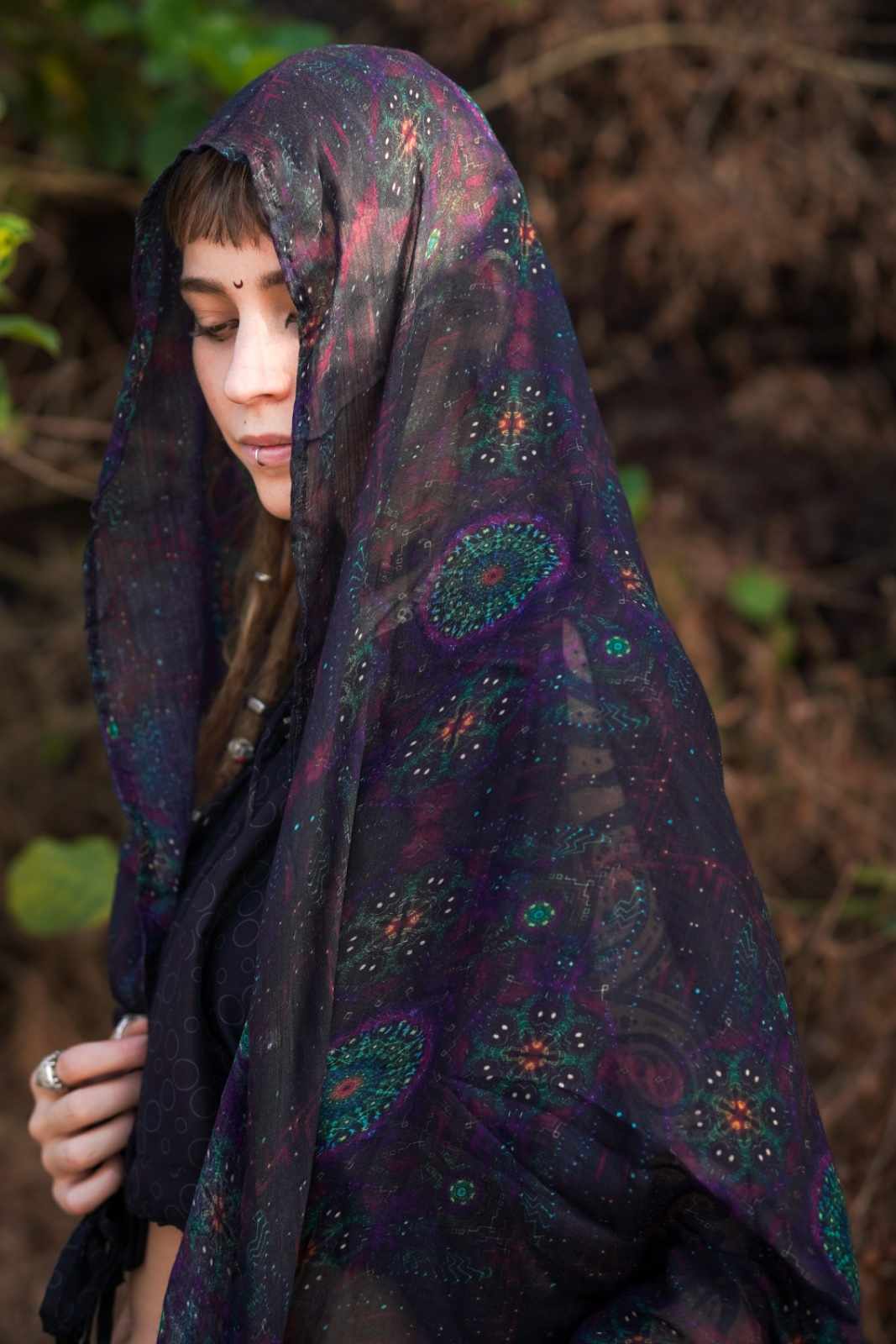 Transcendence | Bamboo Fabric Scarf | Lightweight Summer Beach Scarf