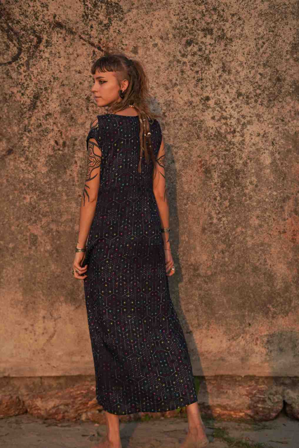 Neurosomatic Circuit Boho Fairy Dress - Bamboo Women Dress