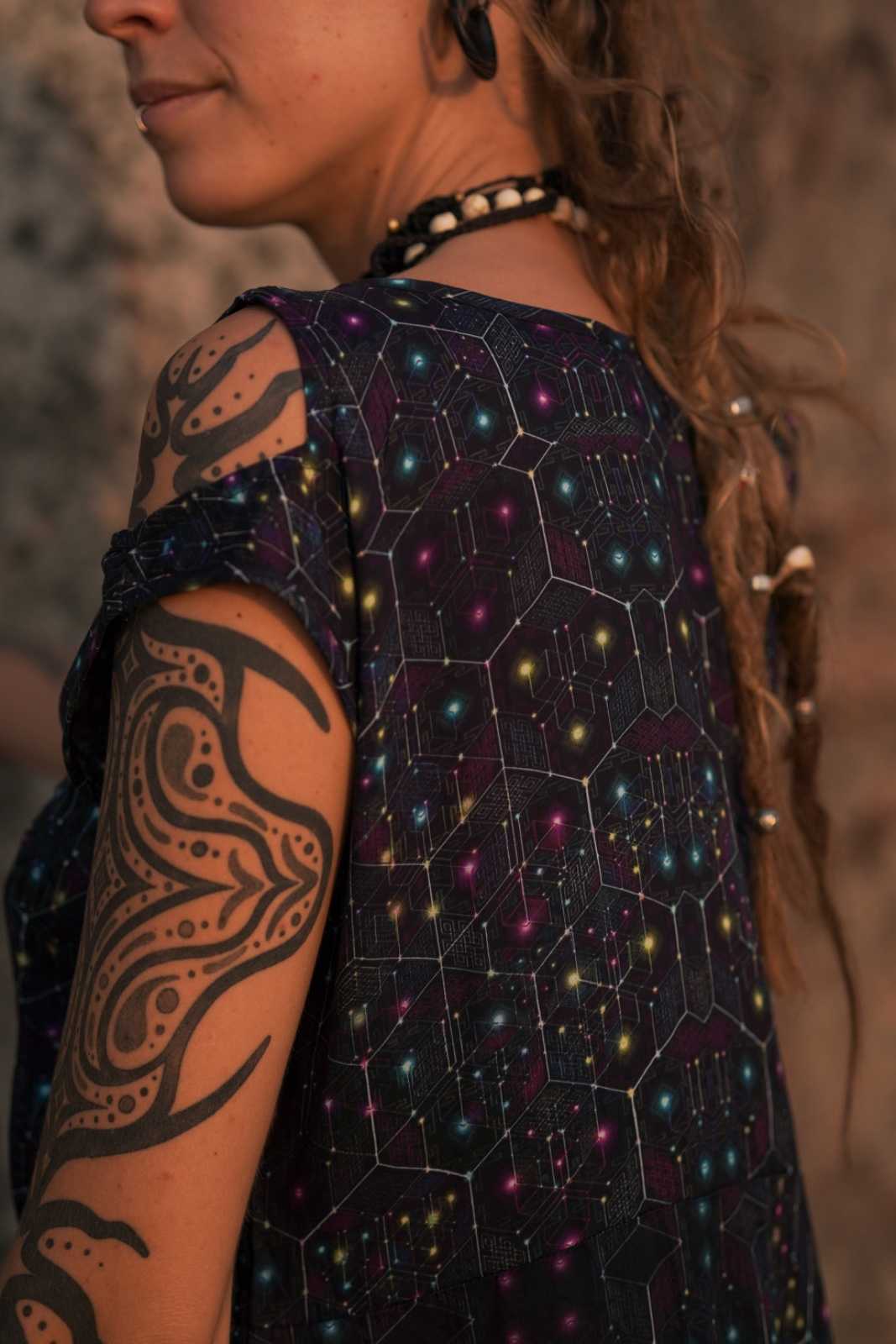 Neurosomatic Circuit Boho Fairy Dress - Bamboo Women Dress