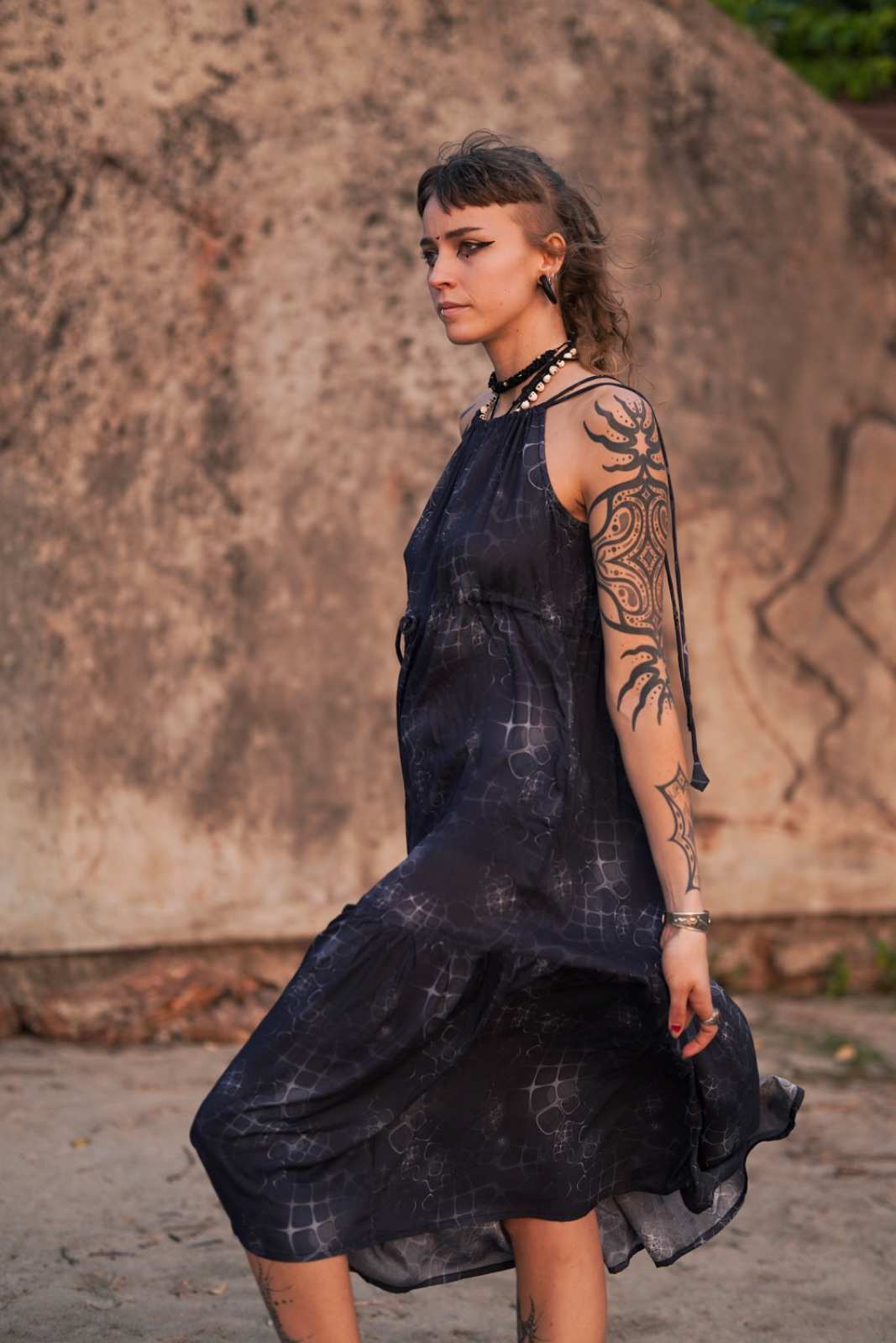 Levitance - Empire Dress Boho Bamboo Women's Long Dress