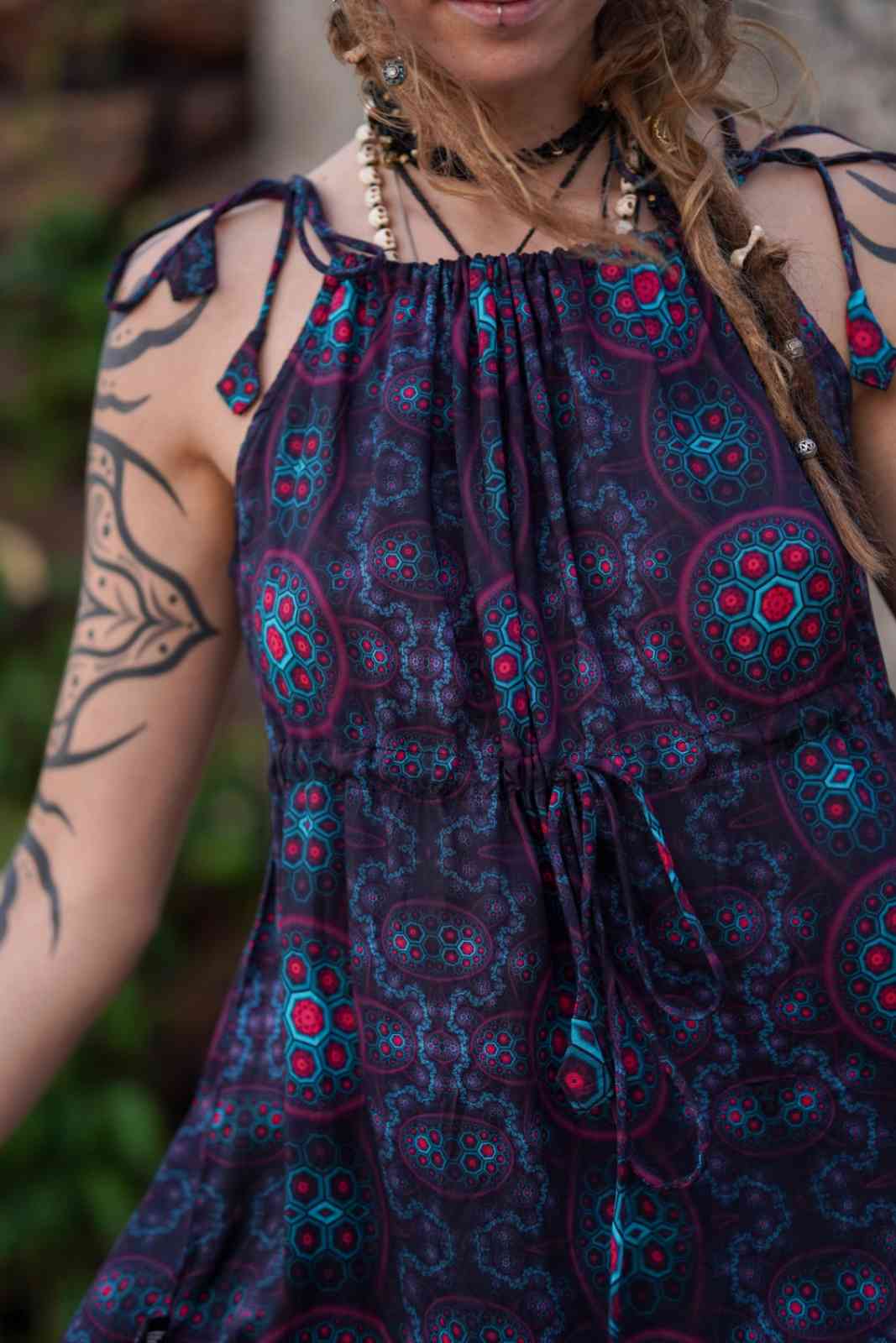 Molecule Haze - Empire Dress Boho Bamboo Women's Long Dress