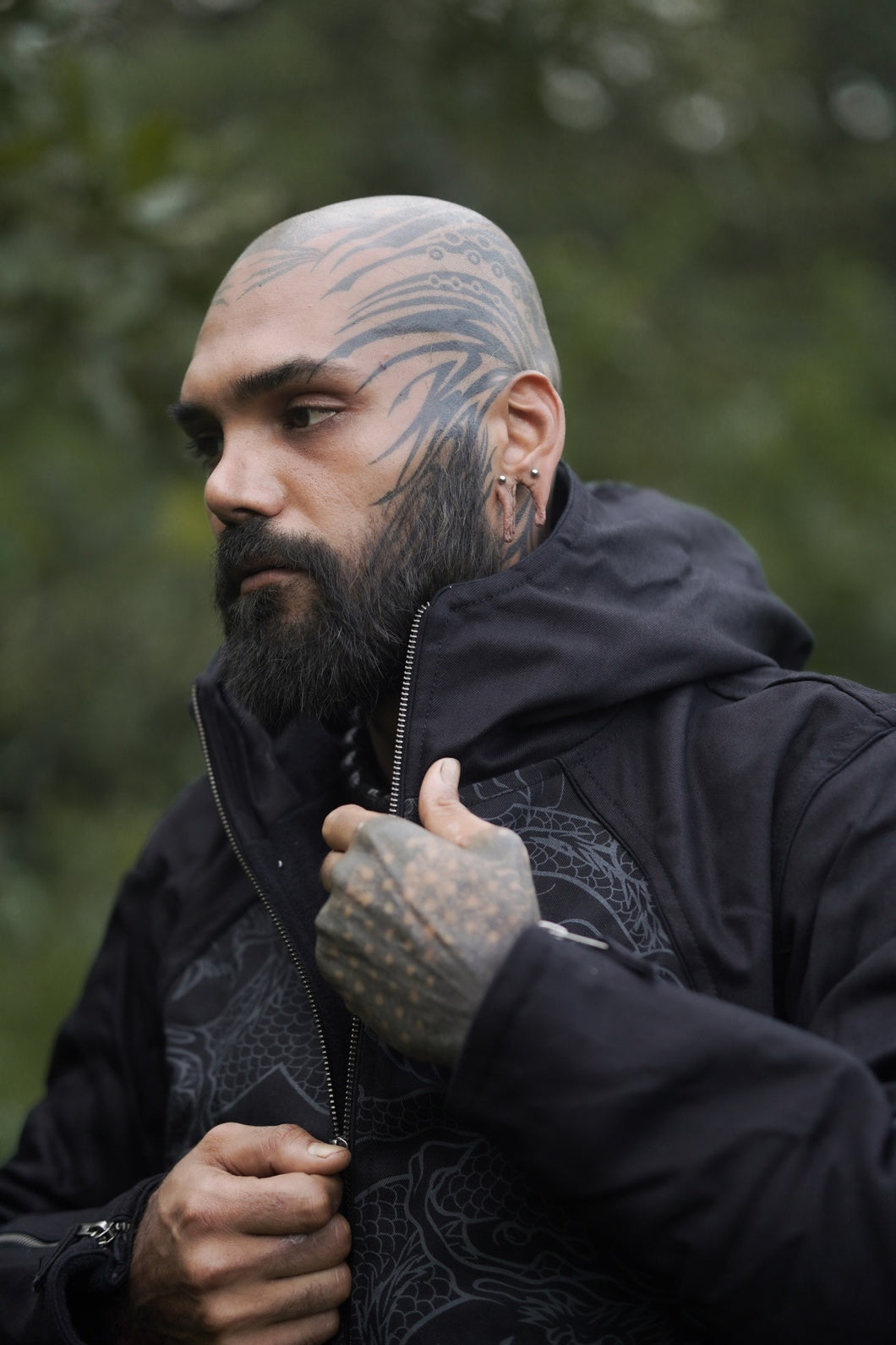 VANTA DRAGON – Heavy Cotton Festival Jacket for Men | Psychedelic Hoodie Jacket