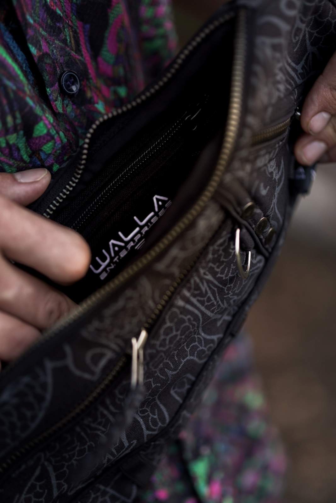 VANTA DRAGON Rave Crossbody Bag – Psychedelic Festival Canvas Sling Bag