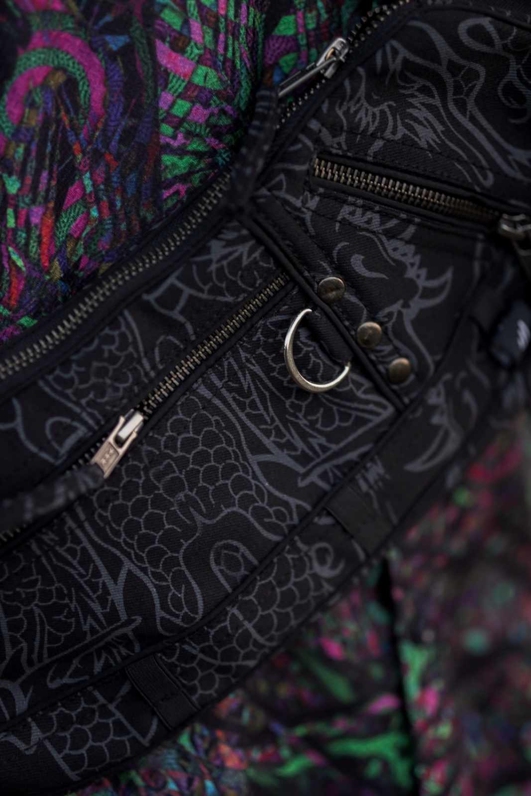 VANTA DRAGON Rave Crossbody Bag – Psychedelic Festival Canvas Sling Bag