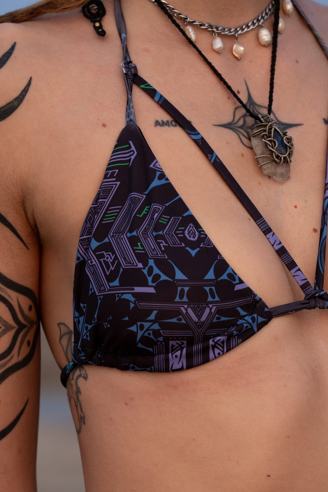 Xenomorph Rave Swimwear Bikini Set | Psychedelic Festival Bikini