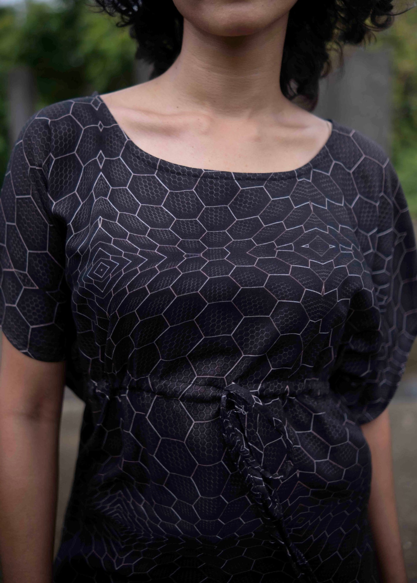 Psychedelic Festival Top – Atoms & Molecules Boho Viscose Tunic